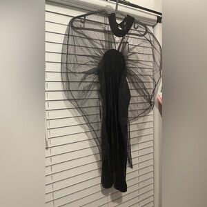 Zara black puff sleeve dress